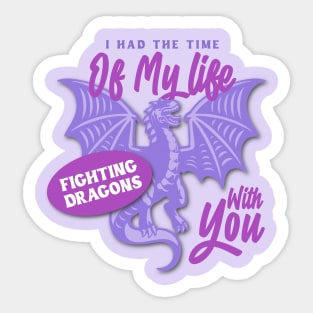 Fighting Dragons Sticker